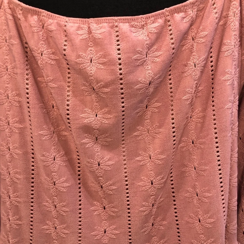 NWT | Vibe Sportswear Babydoll Eyelet Long Sleeved Mini Dress - Picture 6 of 13